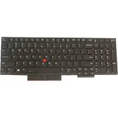 Lenovo Primax - Ersättningstangentbord för bärbar dator - AZERTY - fransk - svart - FRU - för ThinkPad E580 E585 E590 E595 L580 L590 T590