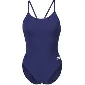 Arena Baddräkt 'LACE BACK SOLID' mörkblå / vit