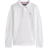 Tommy Hilfiger T-shirt 'Essential Regular Fit Long Sleeve' marinblå / röd / vit