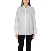 Armani Exchange för kvinnor. XW001424AF16631U0002 Skjorta med avslappnad passform vit (S), Casual, Bomull, Klassisk, Lång ärm