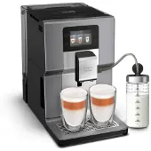 Krups Intuition Preference+ EA875E10 - Automatisk kaffekokare med mjölkskummare - 15 bar - krom