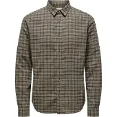 Only & Sons Skjorta 'ONSGudmund' cappuccino / mörkbrun