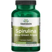 Swanson Health Spirulina Blågröna Alger, 500 mg, 90 Vegetabiliska Kapslar