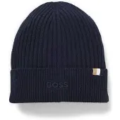 BOSS Mössa - Stickad - Marinblå - - 50 cm - Mössa