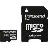 Transcend Premium microSDHC-Kort Industrial 8 GB Class 10 inkl. SD-adapter