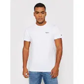 Pepe Jeans Bianco T-shirt i bomull för män