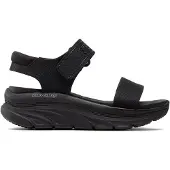 SKECHERS för kvinnor. 119226 D'Lux Walker Sandaler - New Block svart (40), Tyg, 3 till 5 cm, Kardborreband, Casual