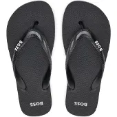 BOSS Italian-made flip-flops with contrast logo detail