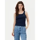 Tommy Hilfiger Button ärmlös T-shirt