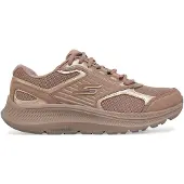 SKECHERS GO RUN Consistent 2.0 Advantage Lädersneakers I Ljusbrunt/guld För Kvinnor