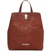 Desigual för kvinnor. 25SAKP02 Dejavu mini ryggsäck brun (OSFA), Casual, Polyuretan