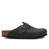 Birkenstock unisex. 59461 Lädertofflor Boston (Normal passform) svart (40), Hud, Karta, Ingen, Casual