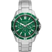 Giorgio Armani Spencer Chronograph Silver green AX1957