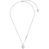 GUESS Lovely silverfärgad pave hjärthalsband JUBN03035JWRHT/U