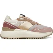 Pepe Jeans för kvinnor. PLS60042 Kimi Glam rosa, beige lädertofflor (37), Karta, Före, Nyckelband, Casual