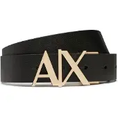 Armani Exchange för män. 951017CC50571820 Läderbälte svart, marinblå (28), Casual, Klassisk, Hud, Marino