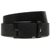 Tommy Hilfiger Leather Enamel Flag Tonal Buckle Belt