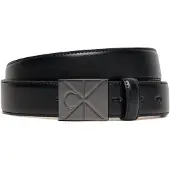 Calvin Klein Emblem Logo Plaque Smooth Belt