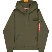 Alpha industries Sweatshirt 'Red Stripe' khaki / orange / röd / vit
