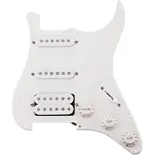 Gear4Music Gitarrverk HSS Preloaded Plektrumskydd Vit