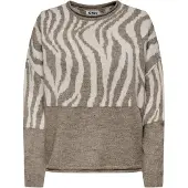 ONLY Tröja 'ONLJade' khaki / vit