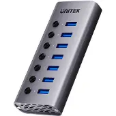UNITEK USB HUB USB Hub A 3.0 7in1, 5Gbps med portomkopplare