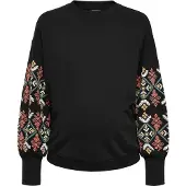 ONLY Maternity Sweatshirt 'Brooke' pastellgrön / ljusröd / svart / vit