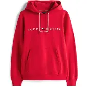 Tommy Hilfiger Logo Embroidery Fleece Drawstring Hoody