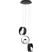 Eglo CAMARGO klusterpendel i svart med opala glasskärmar, 3L