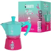 Bialetti Squid Game, Mokabryggare, Blå, Rosa, Gjuten aluminium, 3 koppar, Termoplast, Moka Express