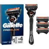 Gillette Fusion Proglide Manuell Rakhyvel + 4 Ersättningsblad