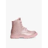 Tommy Hilfiger Patent Cleat Lace Up Ankle Boots