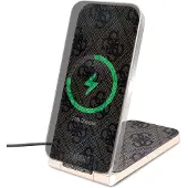 GUESS GUDCFAL4PEGW 2-in-1 15W 4G Pattern MagSafe brown/brown inductive charger