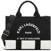Karl Lagerfeld Shoppingväska 'Rue ST-Guillaume' kräm / svart