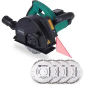 Vonroc Betongspårfräs 1700W – 150mm | Inkl. 2 diamantskivor och verktygspåse