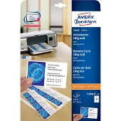 Avery - Vit - 185 g/m² - 10 st. 10) visitkort