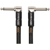 Roland Black Series Instrument Cable Angled/Angled 1/4" Jack 1m