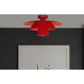 Luminex Taklampa Plato , dimbar, Röd, Vardagsrum / matsal, Metall, Modern, Taklampa
