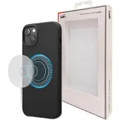 Saii iPhone 15 Plus Premium MagSafe Liquid Silikonskal - Svart