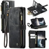 CASEME iPhone 15 C30 Multifunktionell Plånboksfodral - Svart