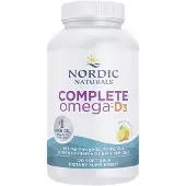 Nordic Naturals Komplett Omega-D3 citronsmak - 60 mjuka geler - 565 mg Omega-3 + 70 mg GLA + 1000 IE Vitamin D3 - EPA & DHA - Hlsosam hudkogniti