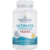 Nordic Naturals , Ultimate Omega + CoQ10, Citron, 1,280 mg, 120 Mygga (640 mg per Mygg)
