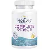 Complemed Komplett Omega citronsmak - 60 mjuka geler - 565 mg Omega-3 - EPA & DHA med tillsatt GLA - Hlsosam hudkognition Positivt humr -