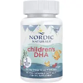 Nordic Naturals , Barns DHA, Ålder 3-6, Jordgubbe, 180 Mini Munnor Soft Gel