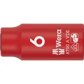 Wera 8790 A VDE 05005933001 Ytter-sexkantig Hylsnyckelinsats Isolerade 6 mm 6 mm 1/4