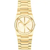 Calvin Klein Gold Plated Steel Monogram Watch