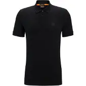 BOSS Passenger Herr Stretch-Bomull Slim-Fit Polo Skjorta med Logotyp Patch NOS