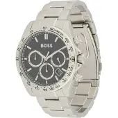 BOSS Hero 2.0 Black-dial chronograph watch with steel bracelet