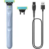Philips OneBlade 1st Shave QP1324 - Trimmer - sladdlös - himmelsblå