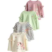 Next T-shirt ljusbeige / mint / gammalrosa / naturvit